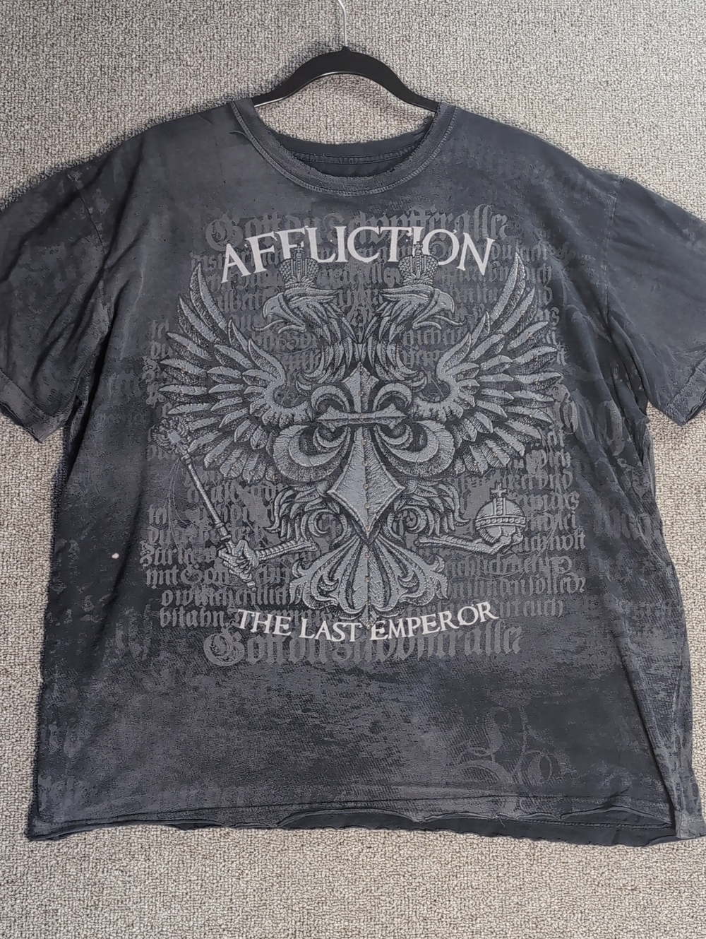 Vintage Y2K Affliction Fedor Emelianenko The Last Emperor Distressed Tee Size 2X